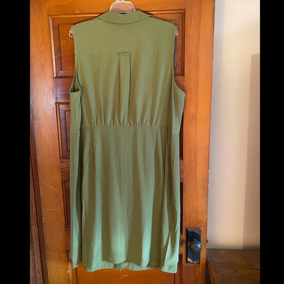 C Wonder Tie Front Sleeveless Button Down Dress 22w - Picture 5 of 9